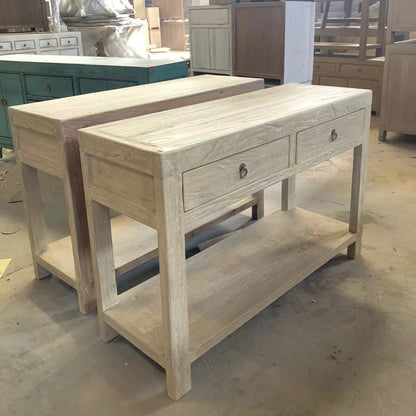 2 Drawer Console | 120cm | Natural Elm