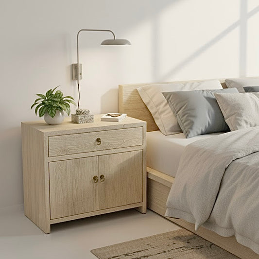 Sehri | Oversized Elm Bedside Table | Natural Elm