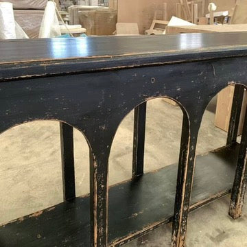 Mehraab Elm Console | 240 cm | Vintage Black