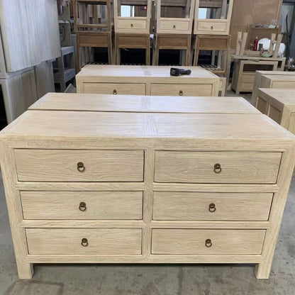 Six Drawer Chest | 140 cm | Reclaimed Elm