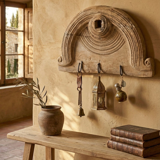 Vintage Indian Hand Carved Wall Hook (A26VP22)