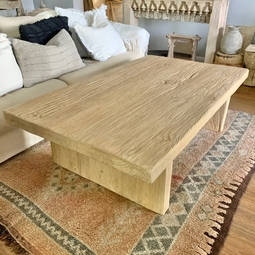 Reclaimed Elm Coffee Table | 150 cm | Natural Elm | Vintage Wood – The ...