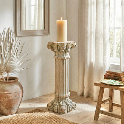 Vintage Indian Pillar Candle Holder (A26VP28)