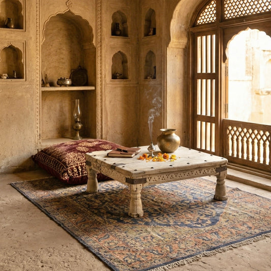 Vintage Indian Bajot Table (A26VP04)