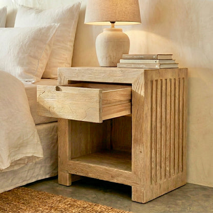 Amalfi Elm Bedside | 50 cm wide | Natural Elm