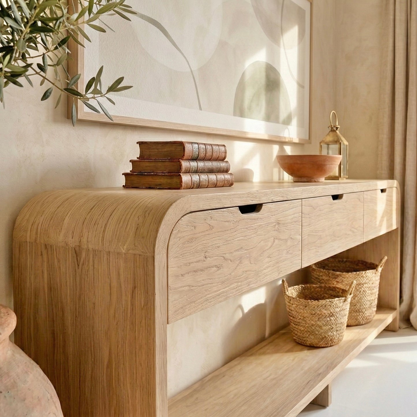 Sorrento Elm Console | 230 cm | Natural Elm