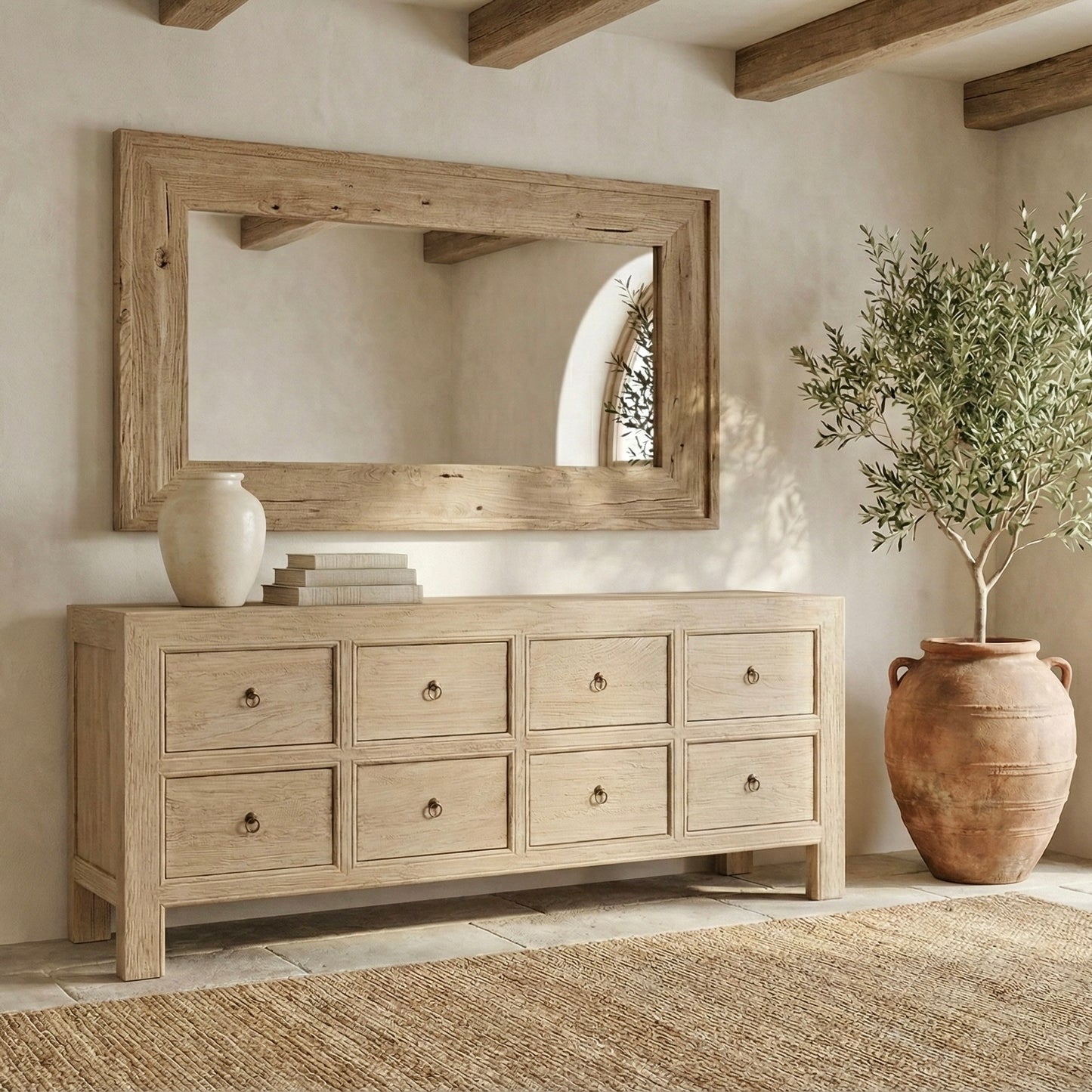 8 Drawer Chest | 200cm | Natural Elm