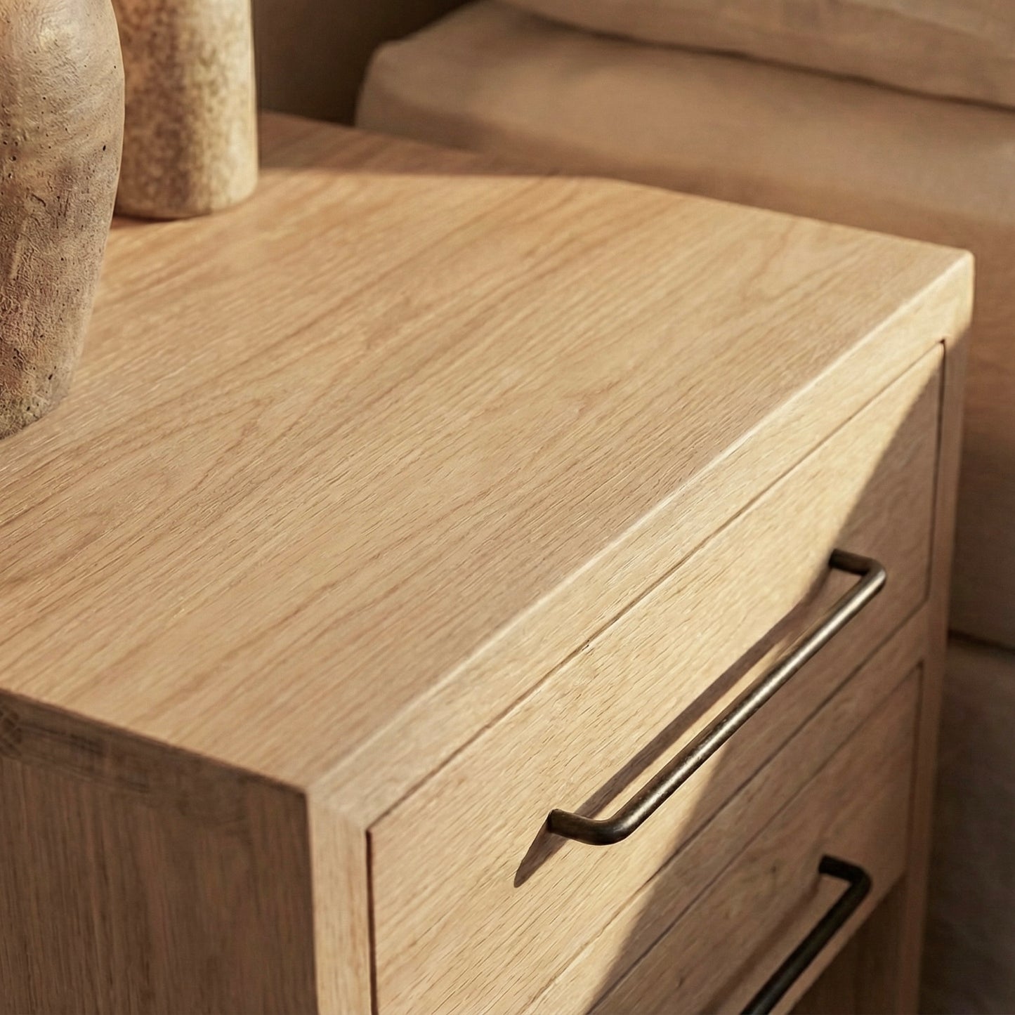 The Capri Elm Bedside | 50 cm wide | Natural Elm