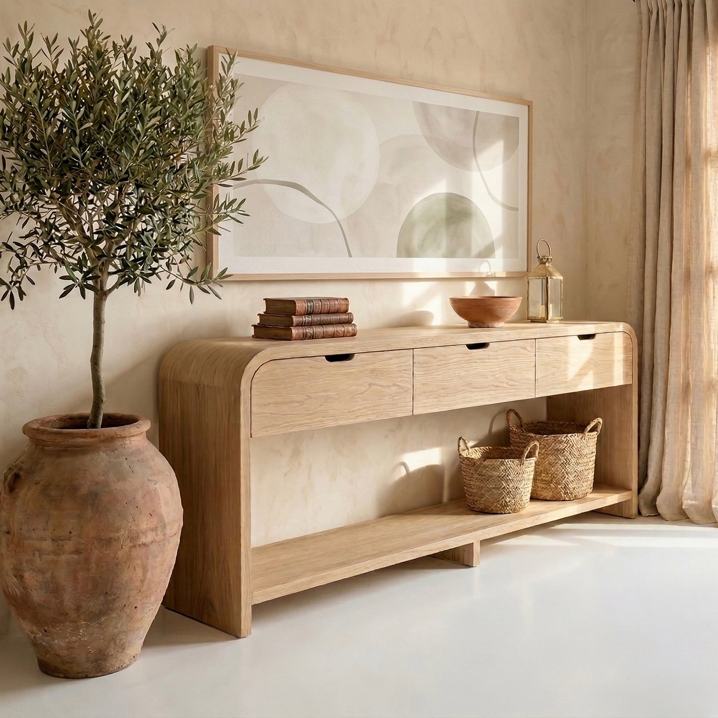 Sorrento Elm Console | 230 cm | Natural Elm