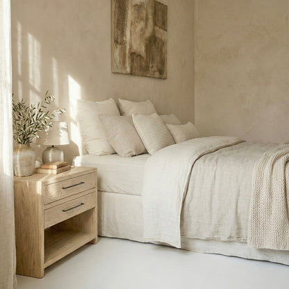 The Capri Elm Bedside | 70cm wide | Natural Elm