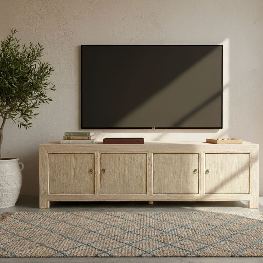 Entertainment Unit | 200 cm | Natural Elm | Pre-Order