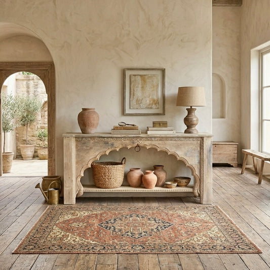 Vintage Indian Hand Carved Console (A26VP02)