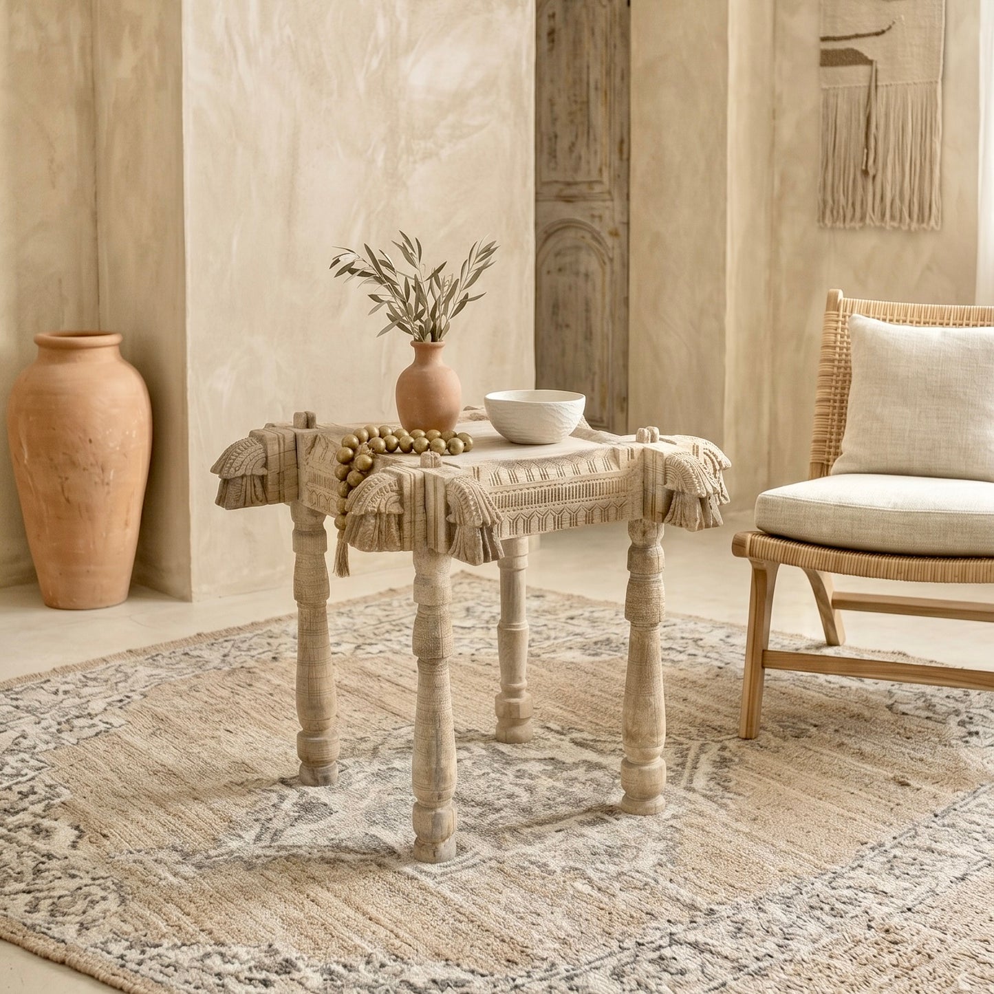 Vintage Indian Side Table (A26VP61)