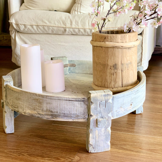 Vintage Indian Chakki Grinder Table (199252)