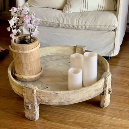 Vintage Indian Chakki Grinder Table (229624)