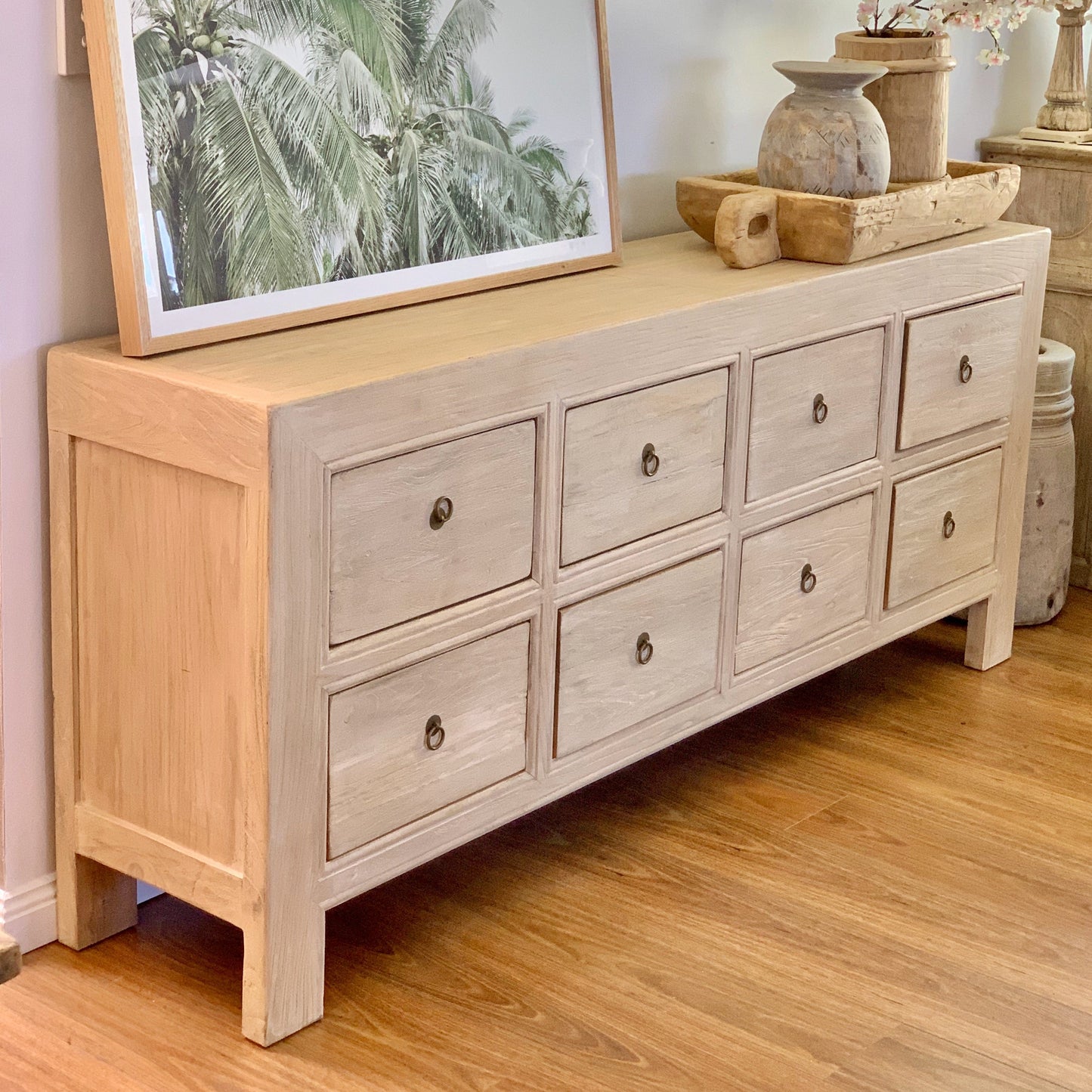 8 Drawer Chest | 200cm | Natural Elm