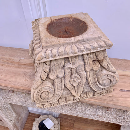 Vintage Indian Pillar Base Candle Stand (VP95-1)