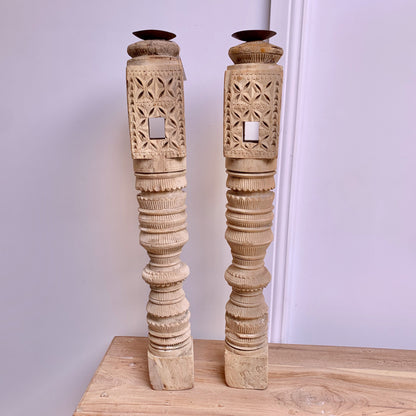 Indian Charpoy Leg Candle Holder (VP36)