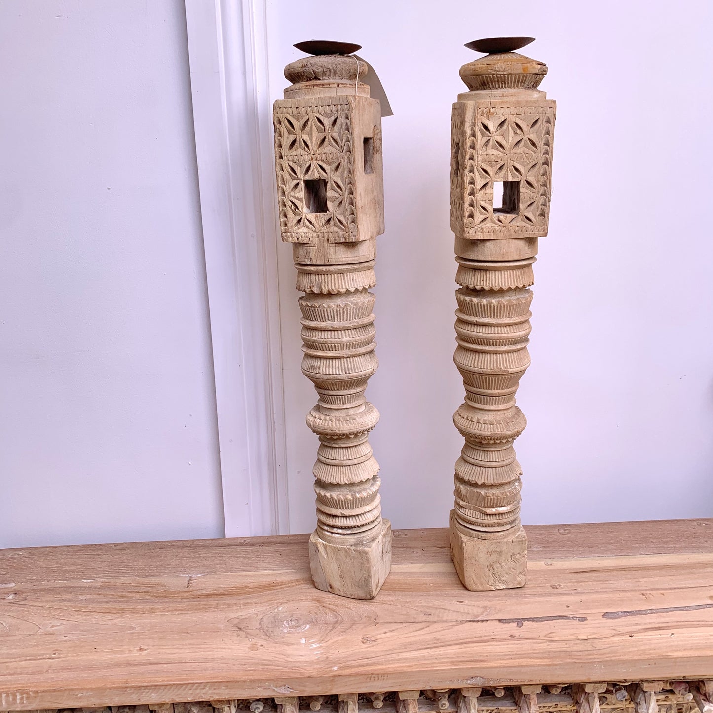 Indian Charpoy Leg Candle Holder (VP36)