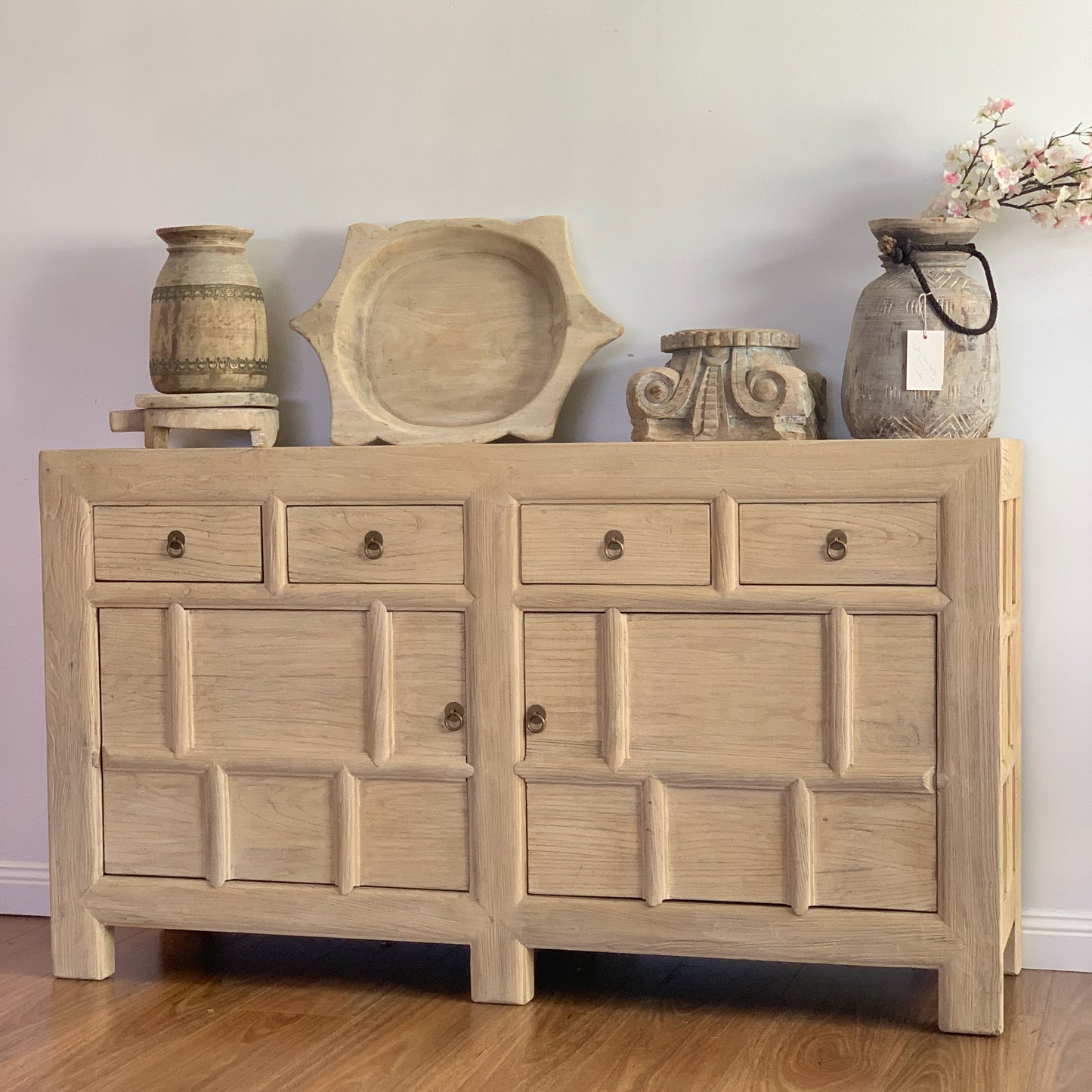 4 Drawer 2 Door Buffet | 150 cm | Natural Elm