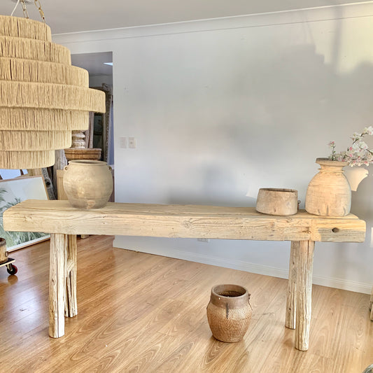 Reclaimed Elm Console | Natural Finish | 227cm long