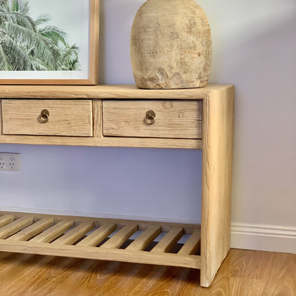 5 drawer entertainment unit | 180 cm | Natural Elm