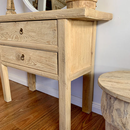 Reclaimed Elm Console | 110 cm | 2 Drawers