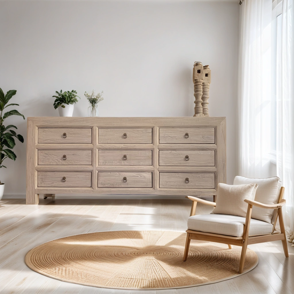 Zuri | 9 Drawers Chest | 180cm wide | Natural Elm | Pre-Order