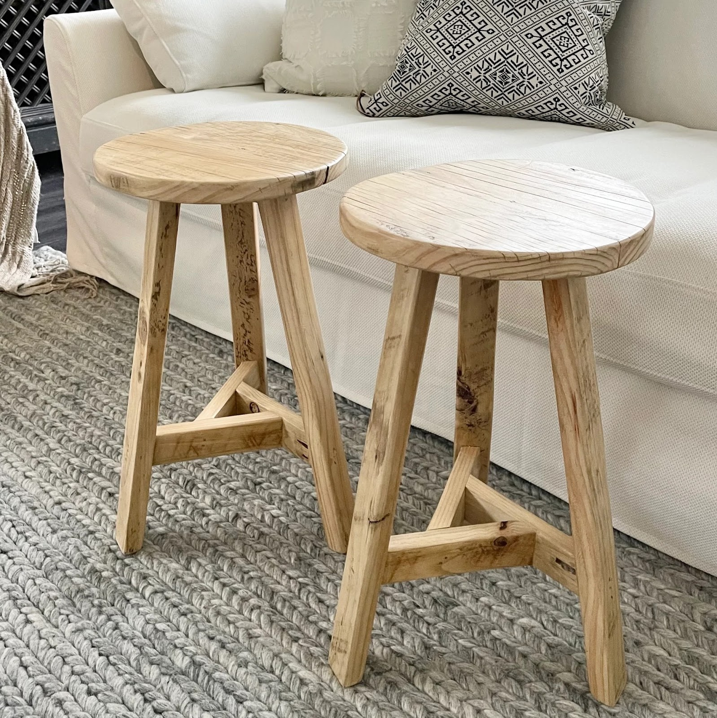 Round Elm Stools