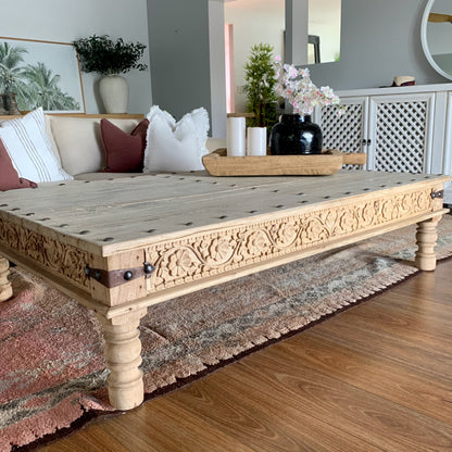 Hand Carved Indian Coffee Table | 180cm